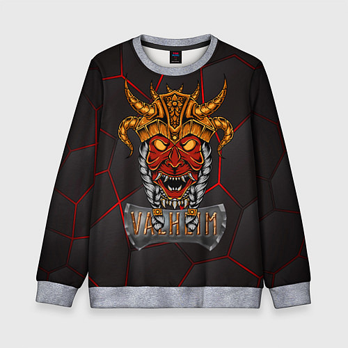Детский свитшот Valheim тотем викинга / 3D-Меланж – фото 1