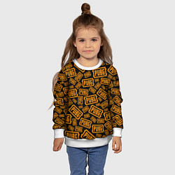 Свитшот детский PUBG ПАБГ УЗОР, цвет: 3D-белый — фото 2