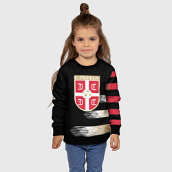 Свитшот детский Сборная Сербии, цвет: 3D-черный — фото 2