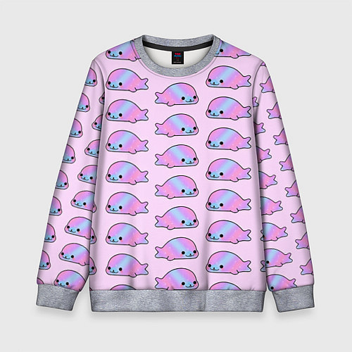 Детский свитшот Нерпы / 3D-Меланж – фото 1