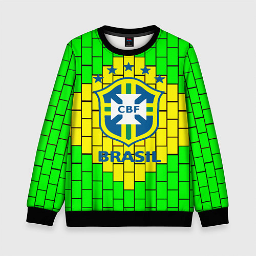Детский свитшот Сборная Бразилии / 3D-Черный – фото 1