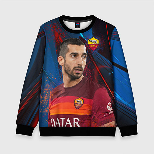 Детский свитшот Henrikh Mkhitaryan Roma / 3D-Черный – фото 1