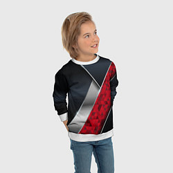 Свитшот детский 3D BLACK AND RED METAL, цвет: 3D-белый — фото 2