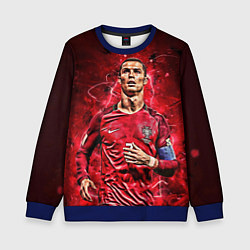 Свитшот детский Cristiano Ronaldo Portugal, цвет: 3D-синий