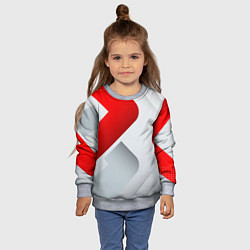 Свитшот детский 3D SPORT STYLE RED WHITE, цвет: 3D-меланж — фото 2
