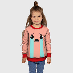 Свитшот детский Crying Isaac, цвет: 3D-красный — фото 2