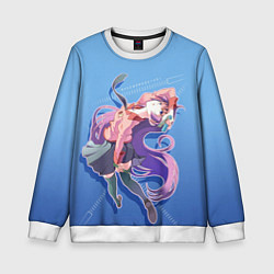 Свитшот детский Истории монстров, цвет: 3D-белый