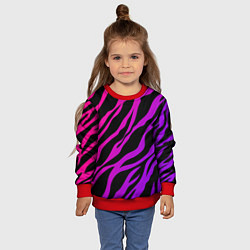 Свитшот детский Похоже на зебру, цвет: 3D-красный — фото 2