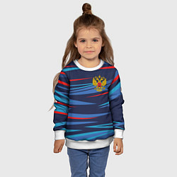 Свитшот детский РОССИЯ RUSSIA UNIFORM, цвет: 3D-белый — фото 2