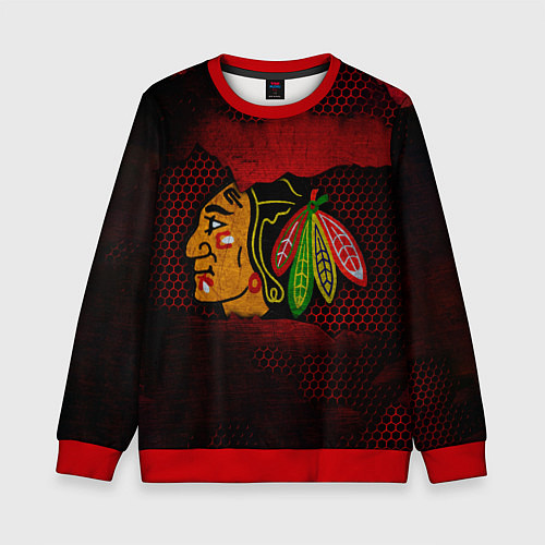 Детский свитшот CHICAGO NHL / 3D-Красный – фото 1