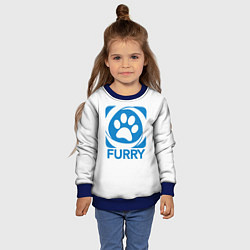 Свитшот детский Furry, цвет: 3D-синий — фото 2