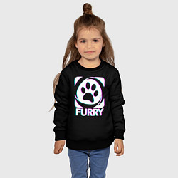 Свитшот детский Furry, цвет: 3D-черный — фото 2