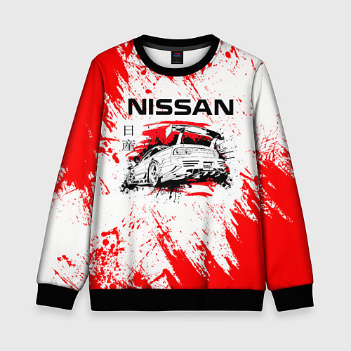 Детский свитшот Nissan / 3D-Черный – фото 1