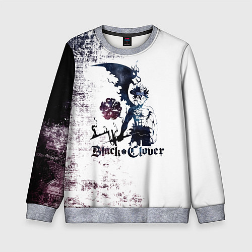 Детский свитшот Чёрный демонический Аста Либе / 3D-Меланж – фото 1