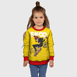 Свитшот детский SK8 the Infinity, Реки Кян, цвет: 3D-красный — фото 2