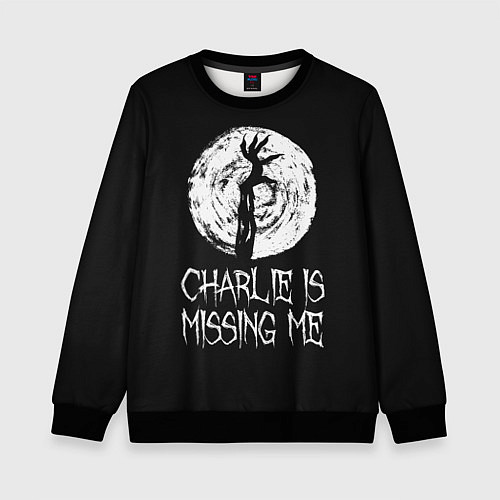 Детский свитшот Charlie is missing me / 3D-Черный – фото 1