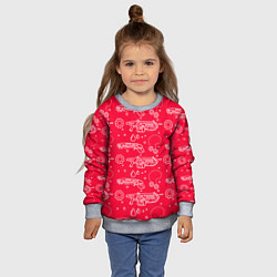 Свитшот детский Gears pattern, цвет: 3D-меланж — фото 2