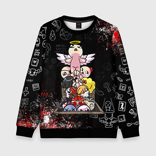 Детский свитшот The Binding of Isaac ИСААК / 3D-Черный – фото 1