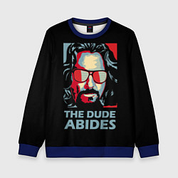 Свитшот детский The Dude Abides Лебовски, цвет: 3D-синий