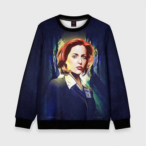 Детский свитшот Dana Scully / 3D-Черный – фото 1