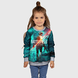 Свитшот детский Баттлфилд 2042, цвет: 3D-меланж — фото 2
