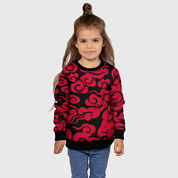 Свитшот детский Красное облако, цвет: 3D-черный — фото 2