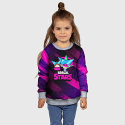 Свитшот детский Плохиш Базз Buzz Brawl Stars, цвет: 3D-меланж — фото 2