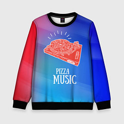 Свитшот детский PIZZA MUSIC, цвет: 3D-черный