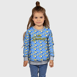 Свитшот детский Gomers pattern, цвет: 3D-меланж — фото 2