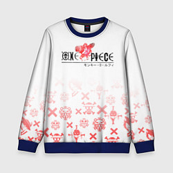 Свитшот детский One Piece резиновый Луффи, цвет: 3D-синий