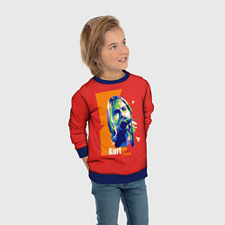 Свитшот детский Kurt Cobain, цвет: 3D-синий — фото 2