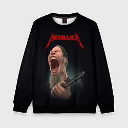 Свитшот детский James Alan Hetfield METALLICA Z, цвет: 3D-черный