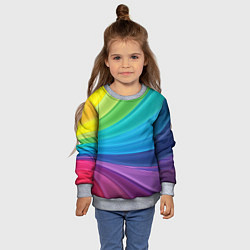 Свитшот детский Радуга, цвет: 3D-меланж — фото 2