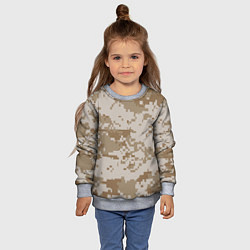 Свитшот детский Камуфляжный пиксель, цвет: 3D-меланж — фото 2