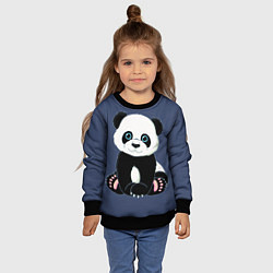 Свитшот детский Милая Панда Sweet Panda, цвет: 3D-черный — фото 2