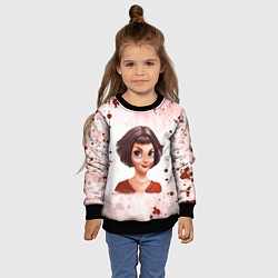 Свитшот детский Амели Amelie Z, цвет: 3D-черный — фото 2