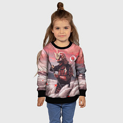 Свитшот детский Ghost of Tsushim Призрак Цусимы Z, цвет: 3D-черный — фото 2