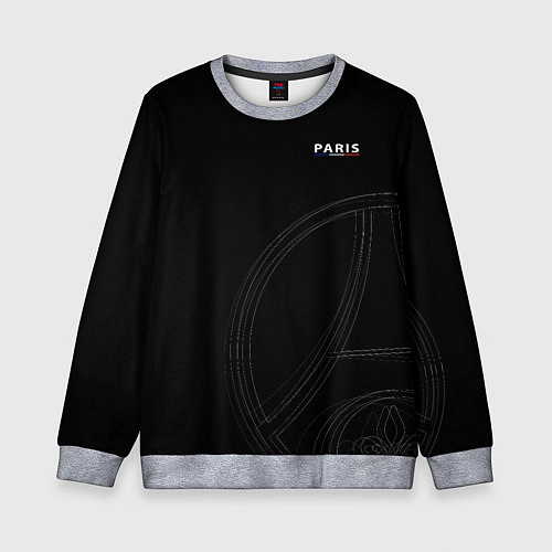 Детский свитшот PSG Core Big Logo Black New 202223 / 3D-Меланж – фото 1