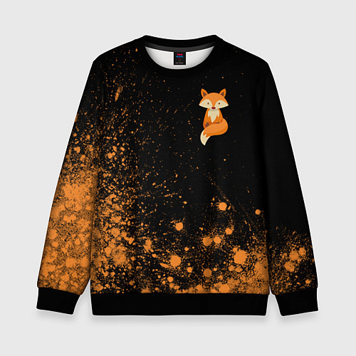 Детский свитшот Foxy - Paint / 3D-Черный – фото 1