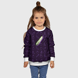 Свитшот детский Сбор урожая Кабачок, цвет: 3D-белый — фото 2