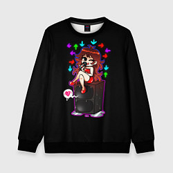 Свитшот детский Гёрлфренд Girlfriend, цвет: 3D-черный