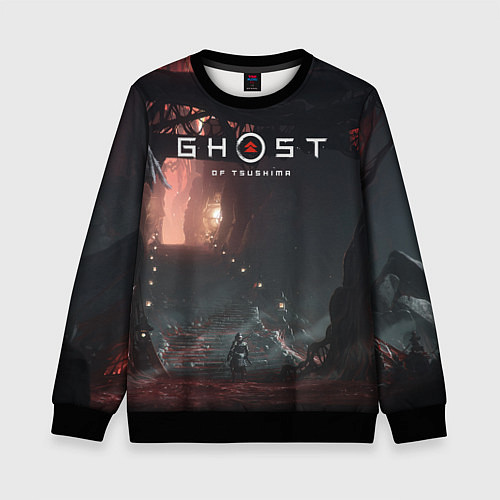 Детский свитшот Samurai Ghost of Tsushima Z / 3D-Черный – фото 1