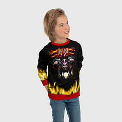 Свитшот детский Ария - Герой асфальта, цвет: 3D-красный — фото 2