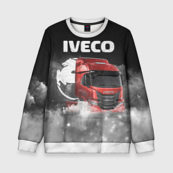 Свитшот детский Iveco truck, цвет: 3D-белый