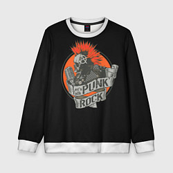 Свитшот детский Punk Rock, цвет: 3D-белый
