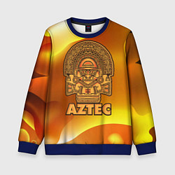Свитшот детский Aztec Ацтеки, цвет: 3D-синий