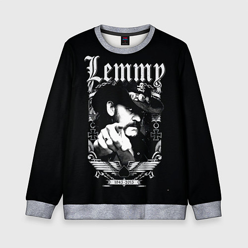 Детский свитшот RIP Lemmy / 3D-Меланж – фото 1