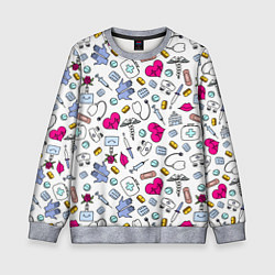 Детский свитшот Медицинский паттерн