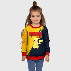 Свитшот детский PIKACHU PIKA PIKA ПИКАЧУ, цвет: 3D-красный — фото 2