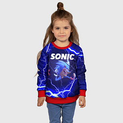 Свитшот детский SONIC СОНИК Z, цвет: 3D-красный — фото 2